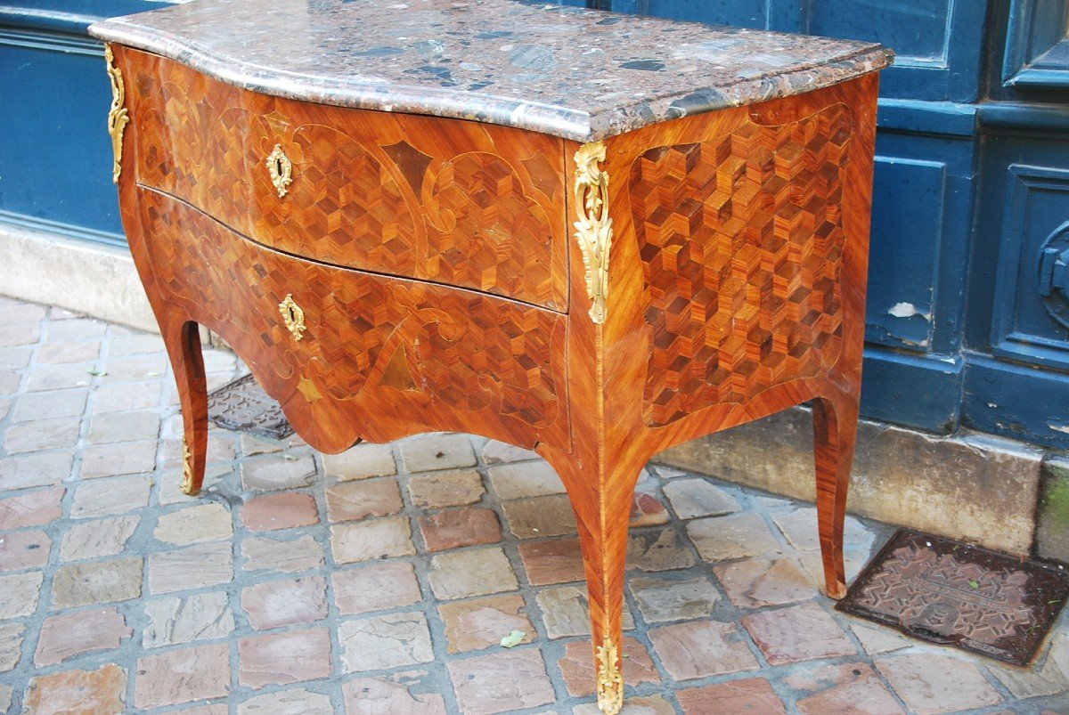 Louis XV Commode D Stamped De Boudin-photo-3