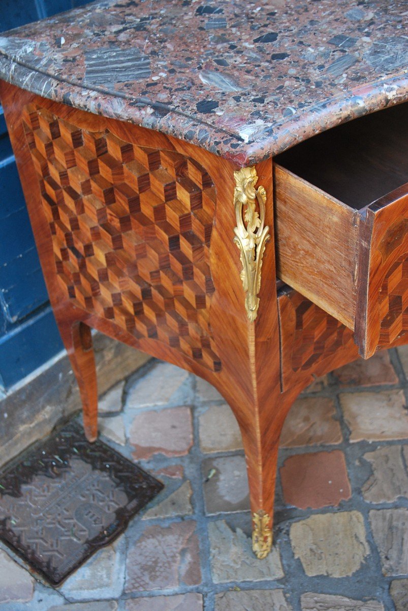 Louis XV Commode D Stamped De Boudin-photo-5