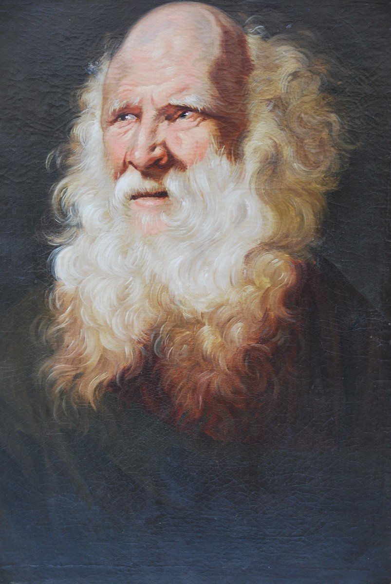 Head Of Old Man D After Jacob Jordaens-photo-3