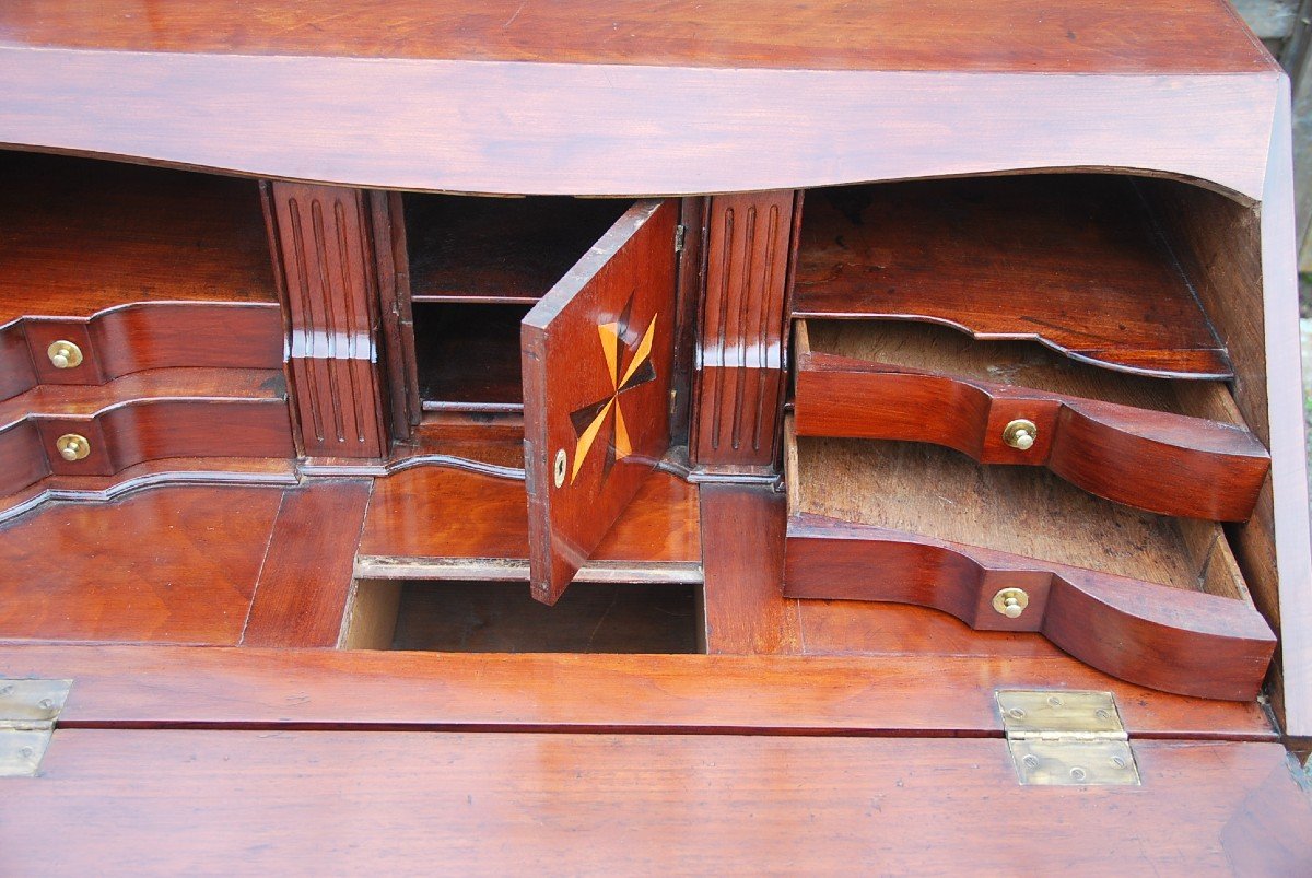 Commode Scriban Molouine En Acajou XVIII-photo-5