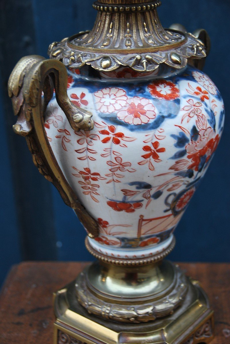 Vase Imari  Monture Bronze  Style Louis XVI-photo-4