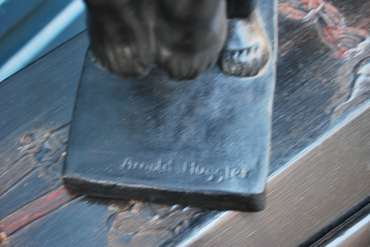 Sculpture En Bronze , Ours D Après Arnold  Huggler-photo-4