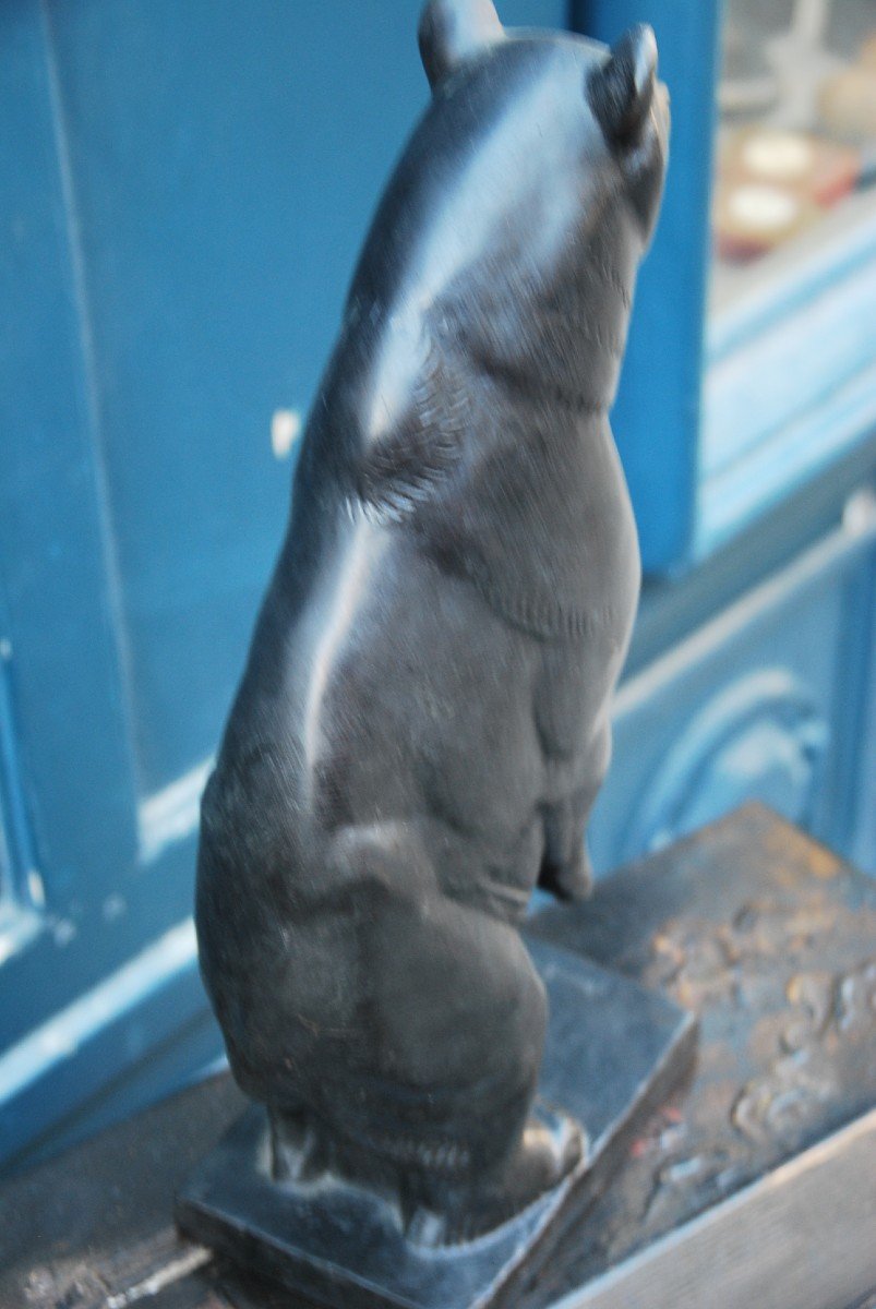 Sculpture En Bronze , Ours D Après Arnold  Huggler-photo-3