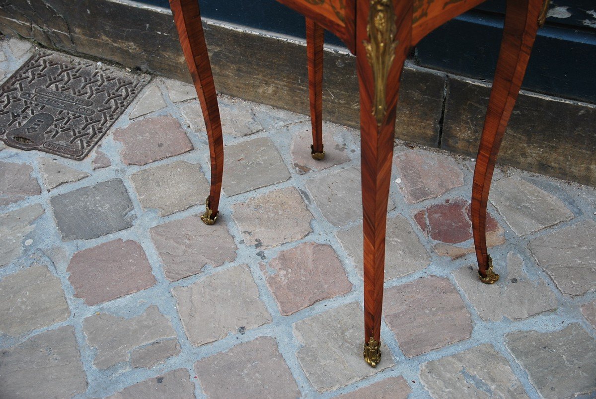 Small Salon Table Stamped By Jb Gallet, Louis XV Period-photo-1