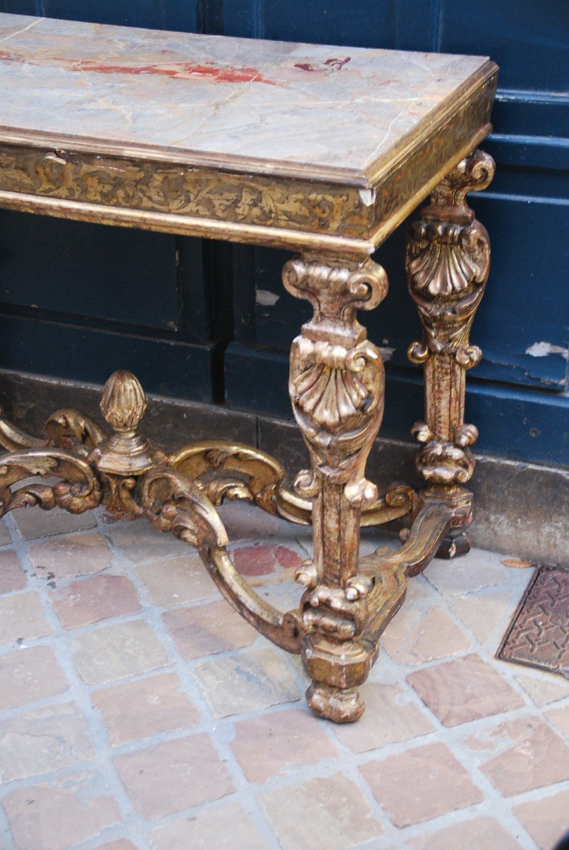 Console Bois Doré Italie XVIII-photo-2