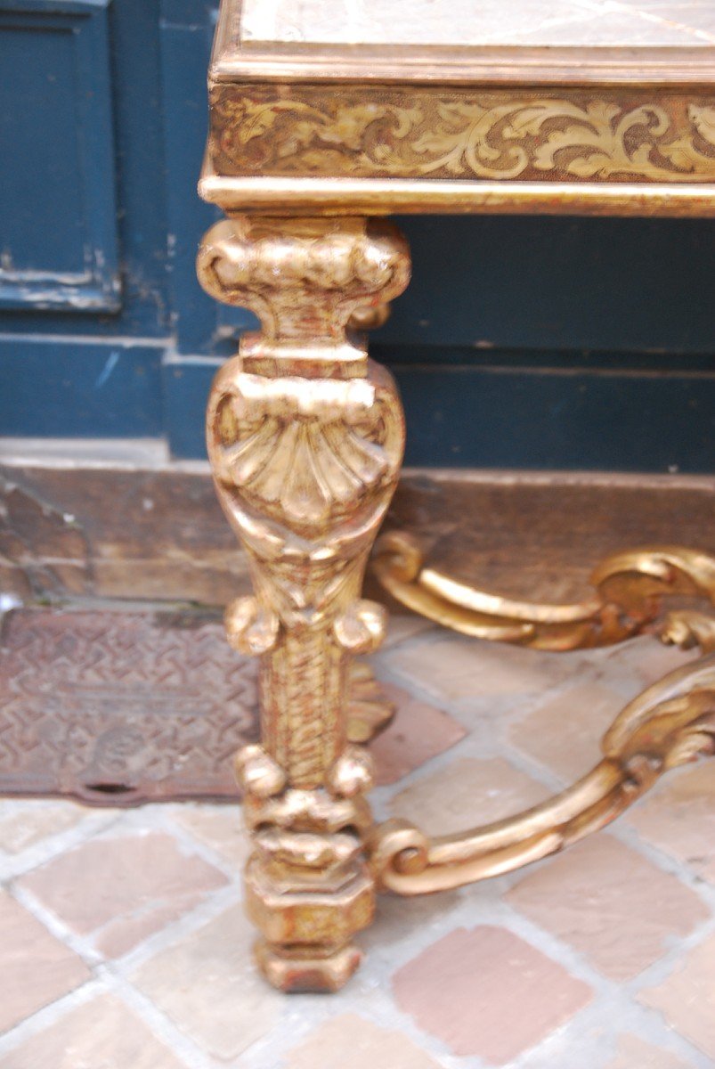 Console Bois Doré Italie XVIII-photo-4