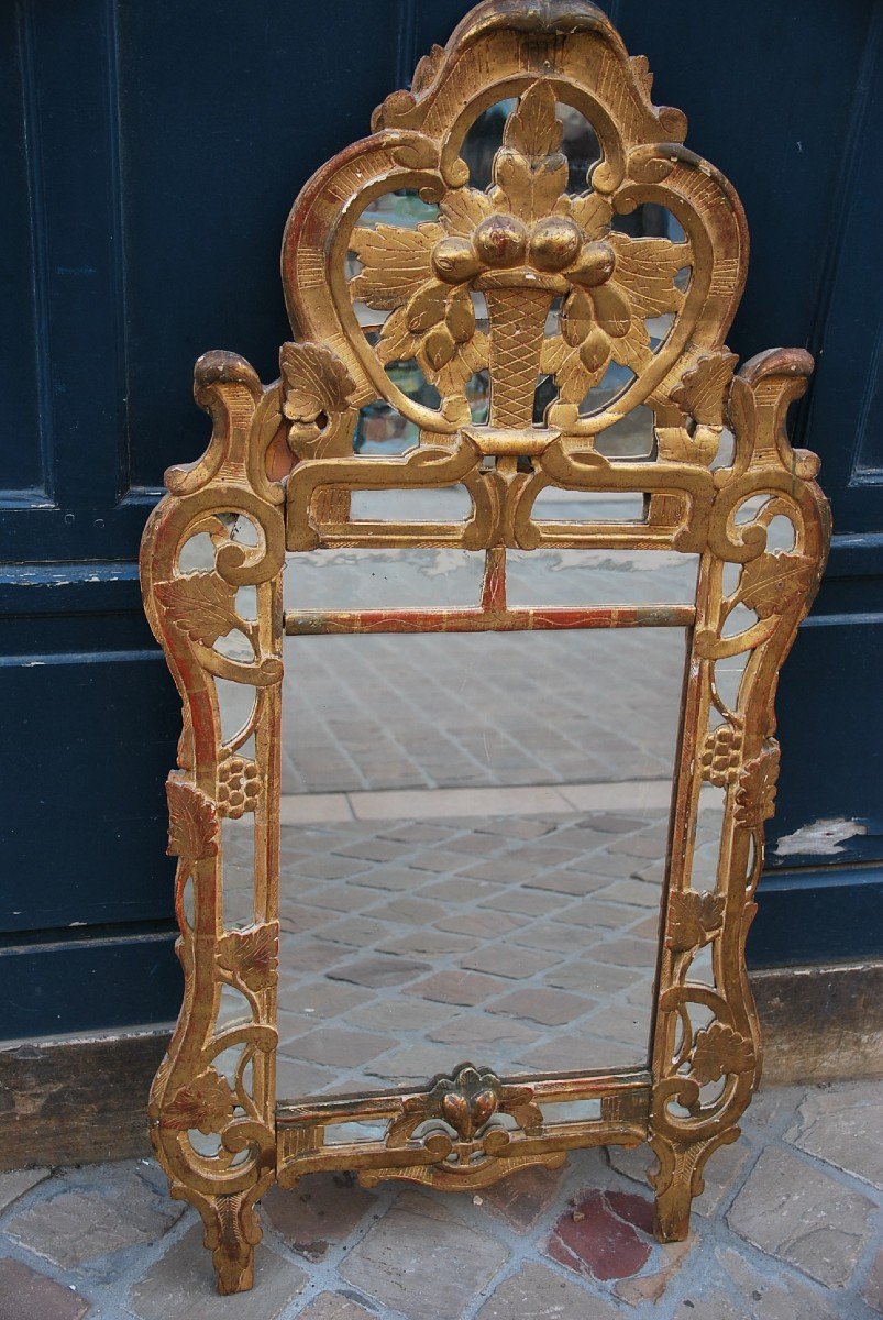 Miroir De Beaucaire En Bois Doré  Provence XVIII