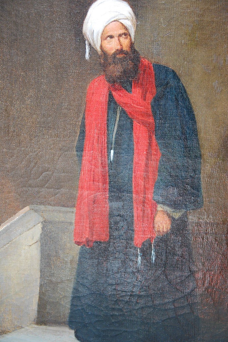Oil On Canvas Man In Turban XIX-photo-4