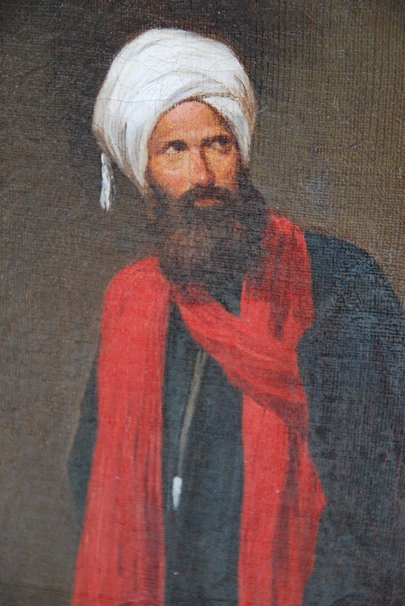 Oil On Canvas Man In Turban XIX-photo-4