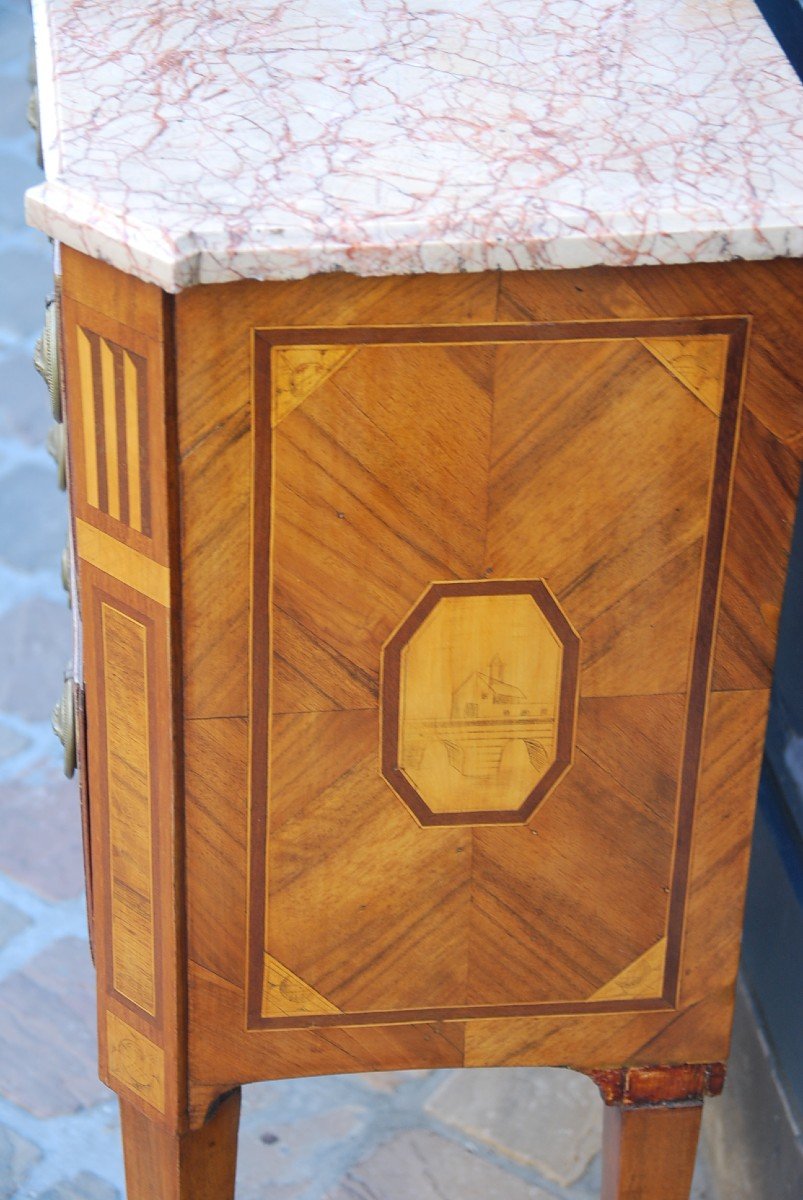 Pair Of Commodes D Louis XVI Period, Late XVIII-photo-1