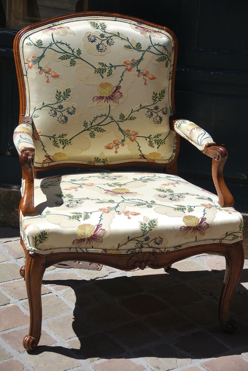 Suite  De Deux Fauteuils à La Reine Et Deux Chauffeuses D époque Louis XV-photo-2