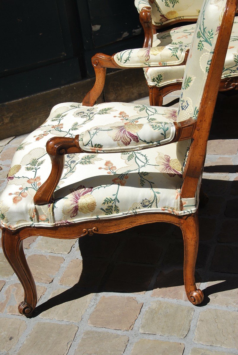 Suite Of Two Armchairs A La Reine And Two Armchairs D Louis XV Period-photo-4
