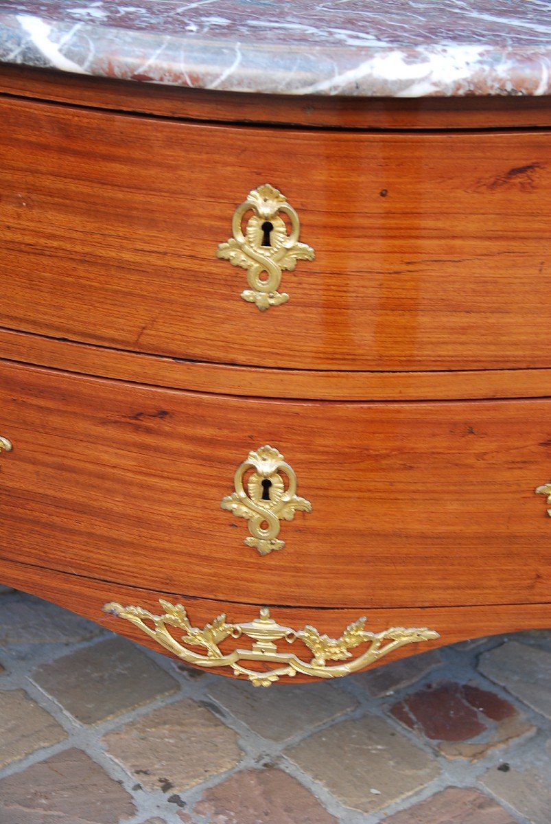 Elégante Commode En Satiné D époque Louis XV-photo-6