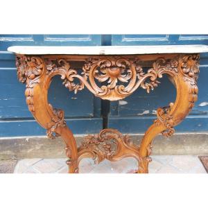 Console In Oak D Louis XV Period