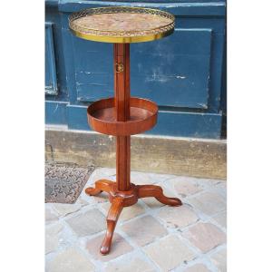 Circular Pedestal Table D Louis XVI Period, Stamped Debailly