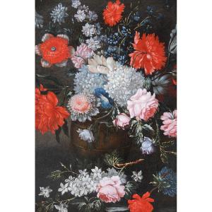 Bouquet De Fleurs  , Suiveur De Jean  Baptiste Monnoyer  XVII