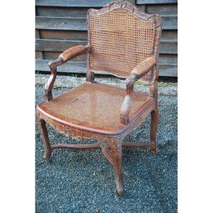 Caned Office Armchair D Regence Period