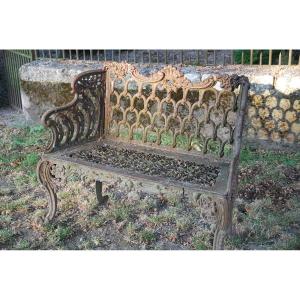 Rare Napoleon III Garden Bench Madeleine Castaing