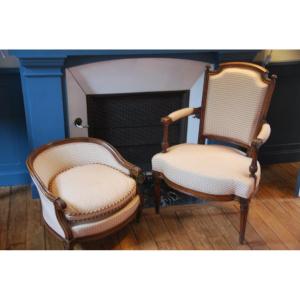 Louis XVI Cabriolet Armchair And End Of Foot