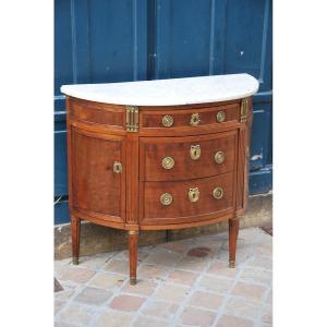 Commode Demilune D époque Louis XVI