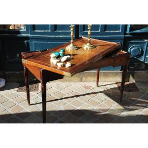 Tric Trac In Mahogany Louis XVI Period Attributed To Schey