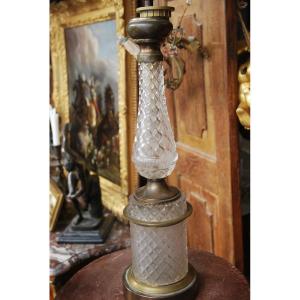 Crystal And Bronze Lamp
