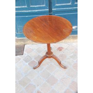 Canabas, Louis XVI Period Mahogany Pedestal Table