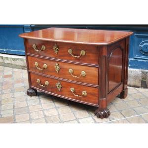 Beautiful Malouine Commode In Solid Mahogany XVIII