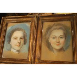 Pair Of XVIII Style Pastels