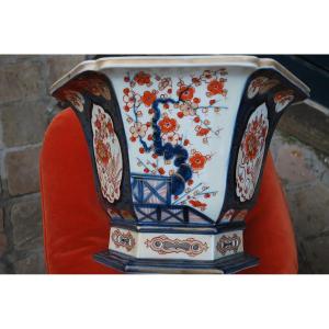 Grand Cache Pot Ou Jardinière Imari Par Samson