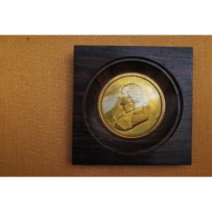 Louis XVIII, Framed Bronze Medal XIX