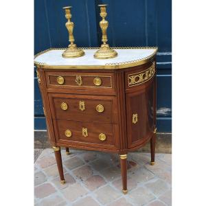 Half Moon Commode Stamped By Pierrre Roussel, Louis XVI Period