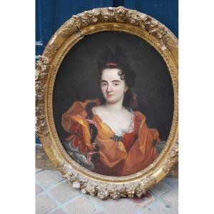 Hyacinthe Rigaud Entourage Of, Portrait Of Geneviève De Damas XVIII