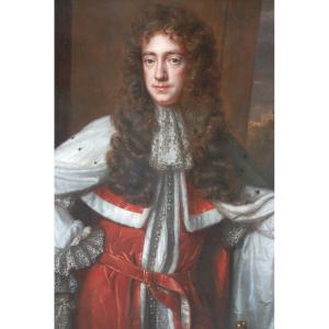 Follower Of Pieter Lely, Portrait Of An English Baron XVIII