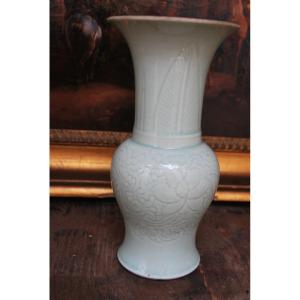 Vase En Porcelaine Celadon Chine 