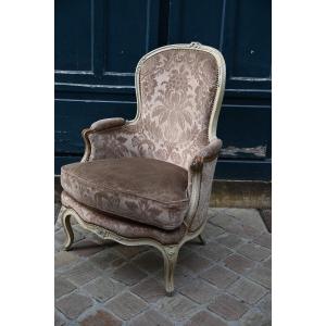 Bergère Laquée D époque Louis XV Estampillée De Chevigny