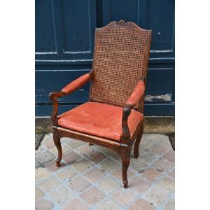 Rare Fauteuil Canné D époque Louis XIV