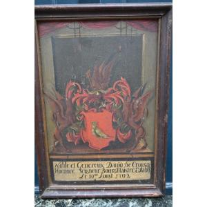 Panneau blason du XVIII