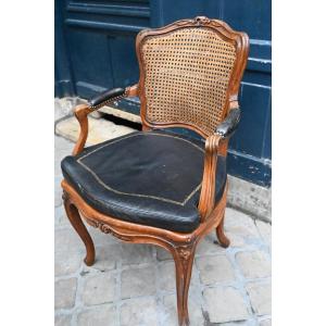 Fauteuil de bureau d époque Louis XV estampillé  