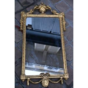 Louis XVI Period Gilded Wood Mirror, Sweden, 18th Century