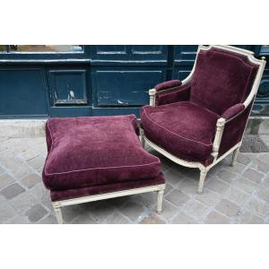 Chaise longue ou duchesse brisée d époque Louis XVI fin XVIII