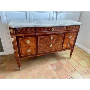 Rare Louis XVI Period Commode Stamped By Leleu