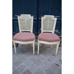 Paire de chaises d époque Louis XVI du XVIII