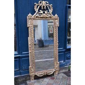 Important Provençal Mirror With Side Panels, 18th Century, Louis XVI Period