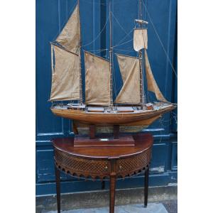 Goelette , belle  maquette navigante de bassin du  début XX