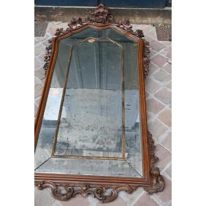 Venice, Important 18th Century Mirror With Parecloses