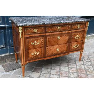 Louis XVI Period Chest Of Drawers Stamped By Vassou And Jme