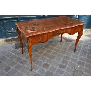 Flat-topped Desk, Made Of Rosewood, Louis XV Style, 18th-century Genoa