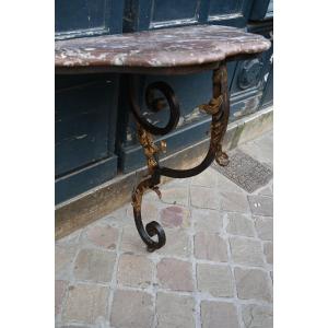 Wrought-iron Console Table, Southern France, 18th Century