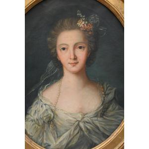 Portrait Of Madame Des Moulins, 18th-century French School